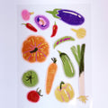 Cute Glitter Illustrated Sticker Sheet  - vegetable