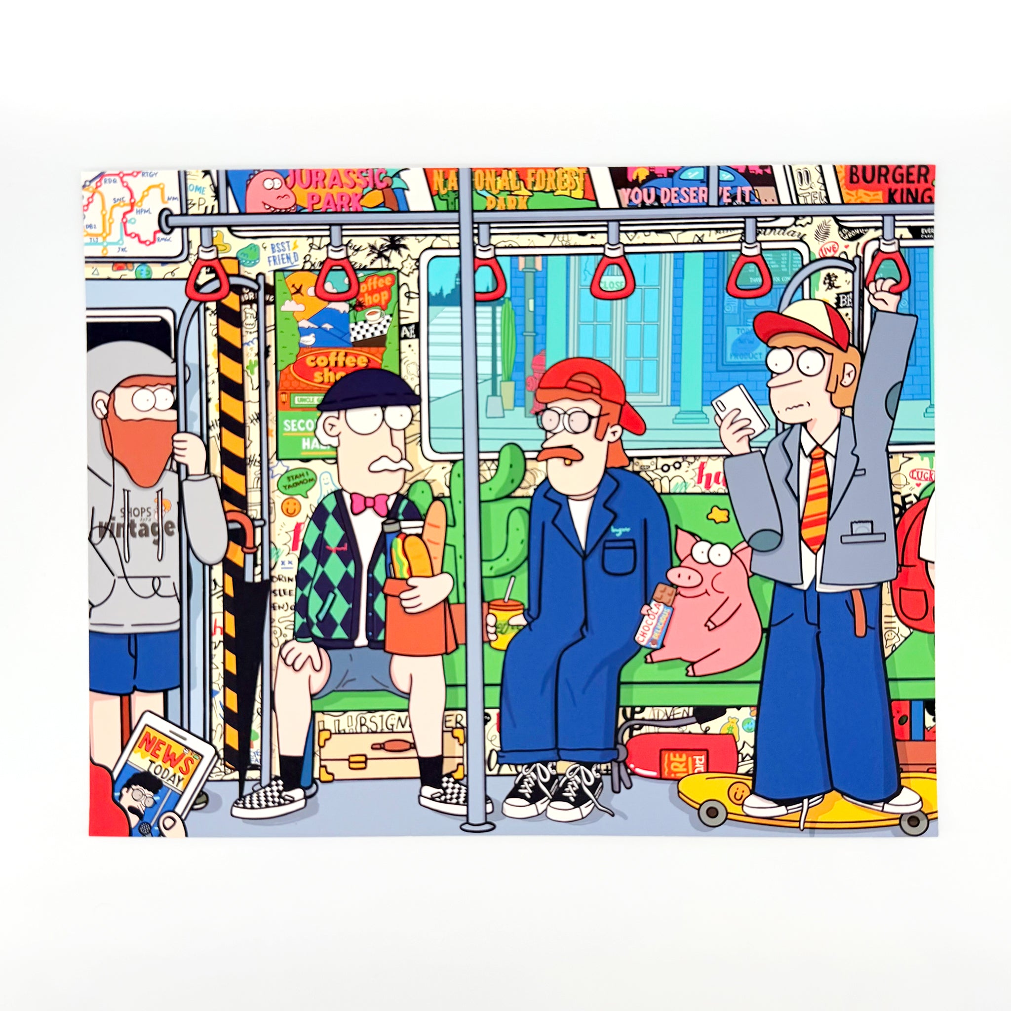 Subway Car Art Print by Bsigner