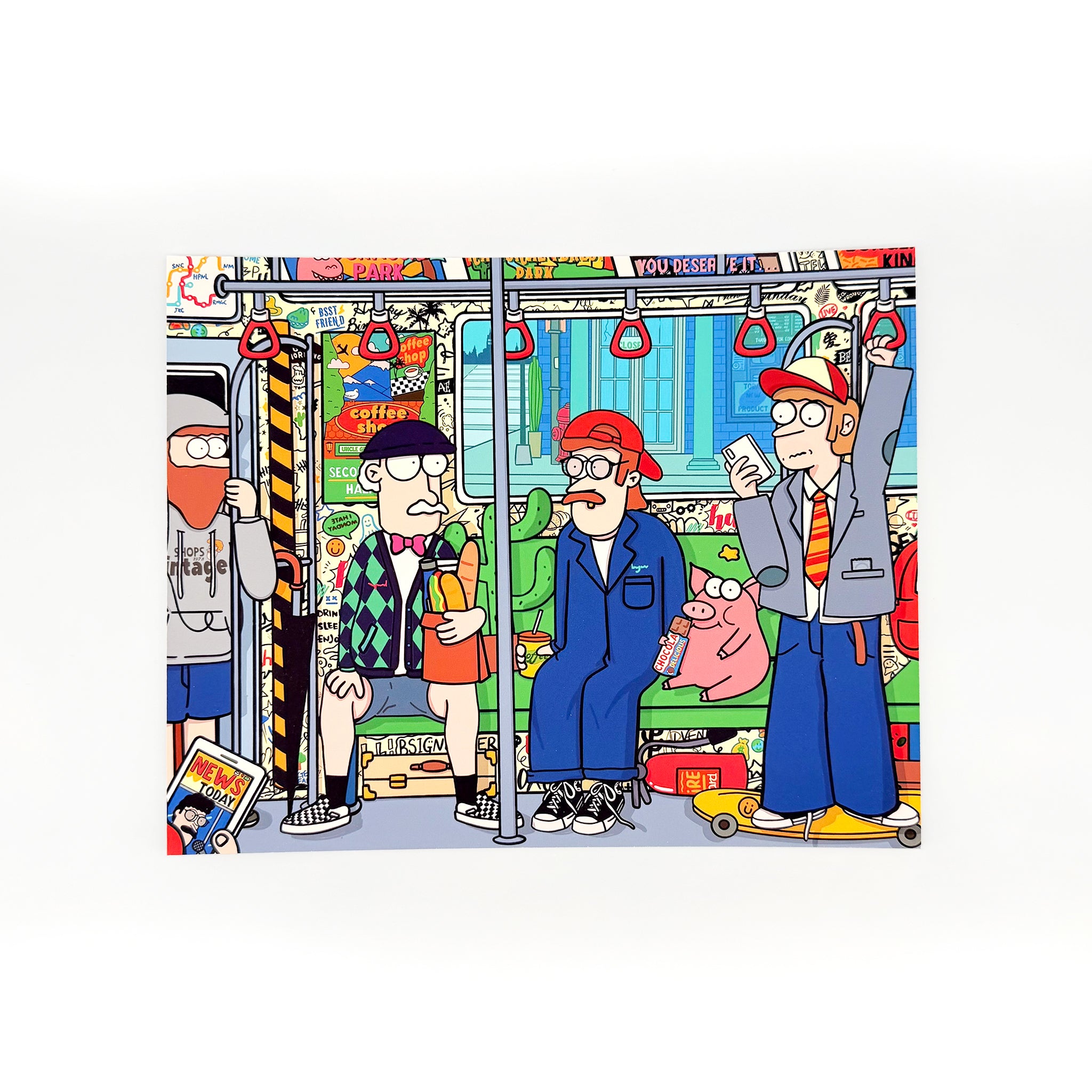Subway Car Art Print by Bsigner