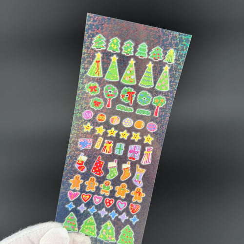 Sparkly Christmas Sticker Sheet by Sherry Li