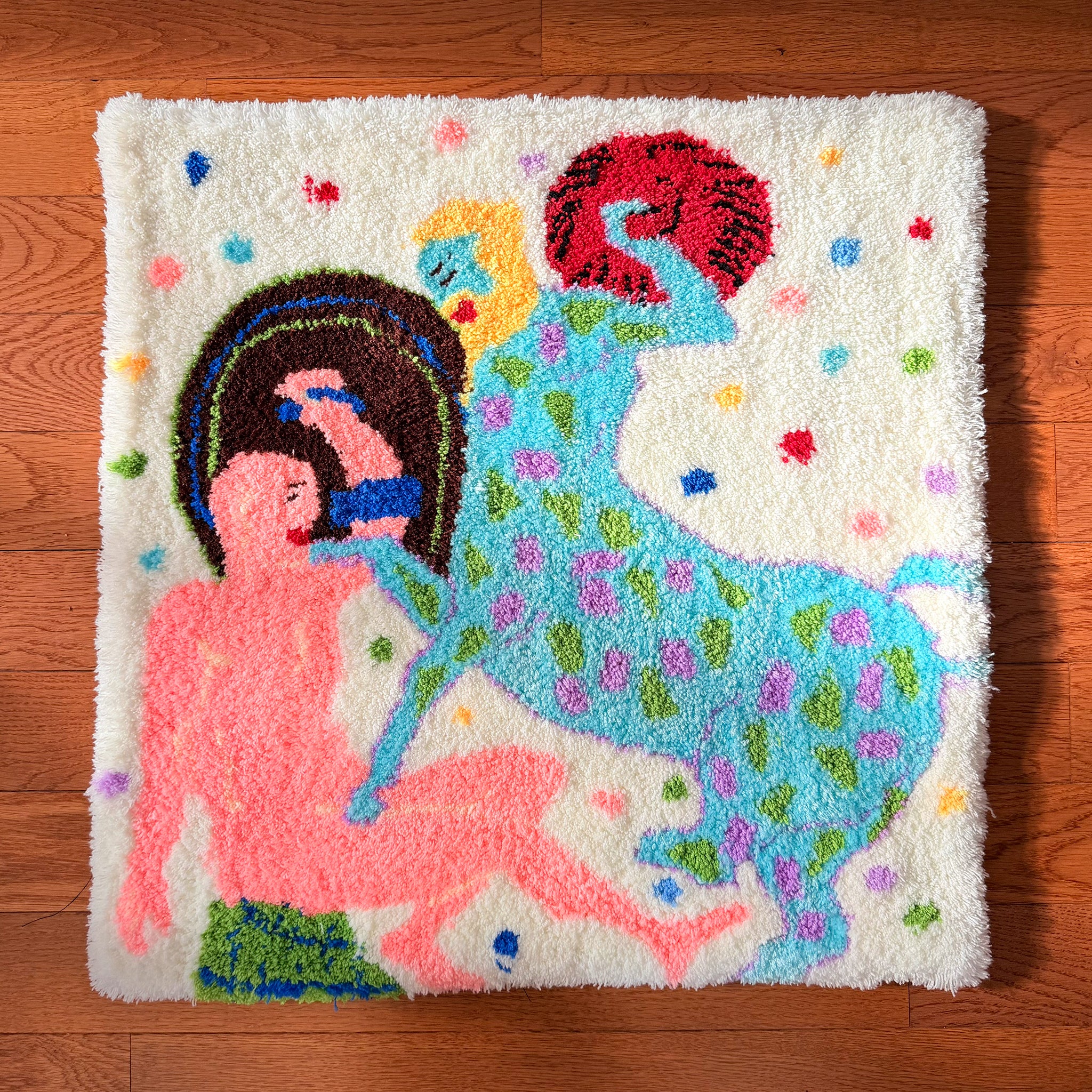 The Battle Between Lapiths and Centaurs – Tufted Textile Artwork by Sherry Li