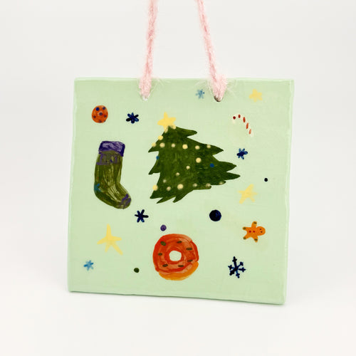 Merry Christmas Ceramic Art Tile – Sherry Li