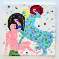 The Battle Between Lapiths and Centaurs – Tufted Textile Artwork by Sherry Li