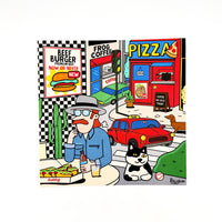 The Corner Pizza Shop Art Print by Bsigner